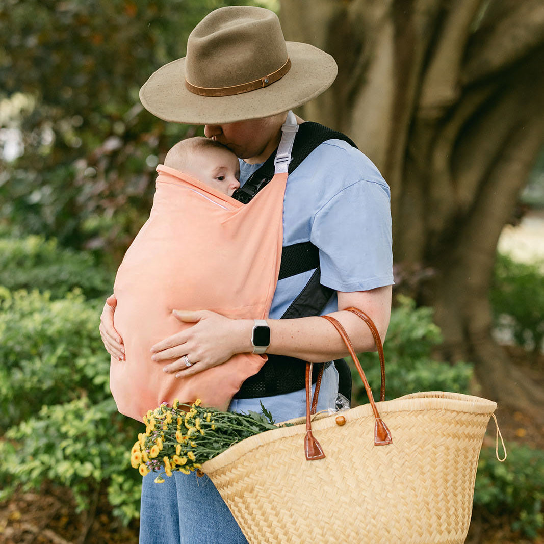 Sunsafe baby wearing, UPF50+ baby carrier protection